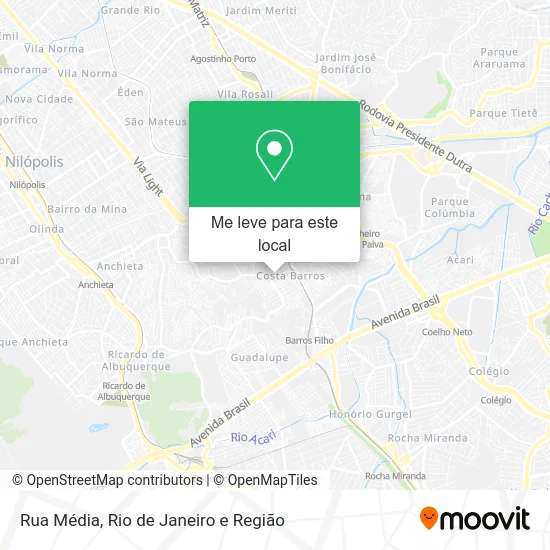 Rua Média mapa