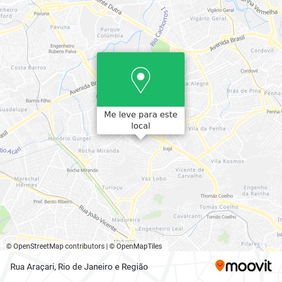 Rua Araçari mapa