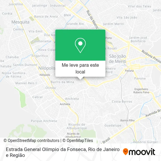 Estrada General Olímpio da Fonseca mapa