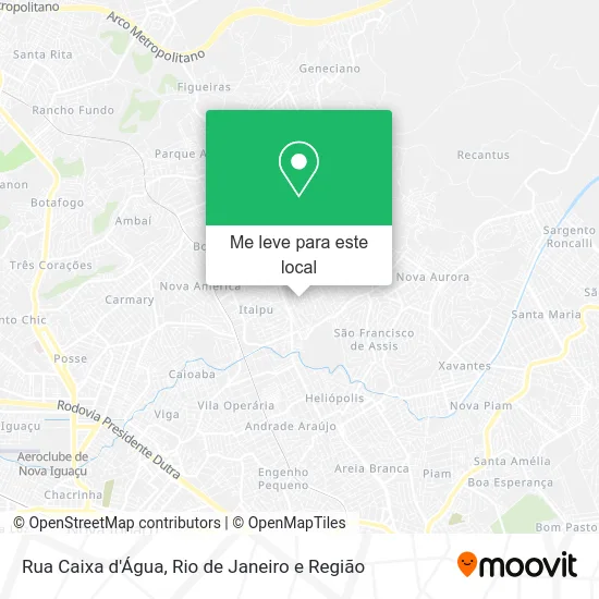 Rua Caixa d'Água mapa