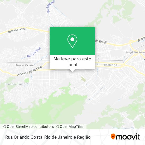 Rua Orlando Costa mapa