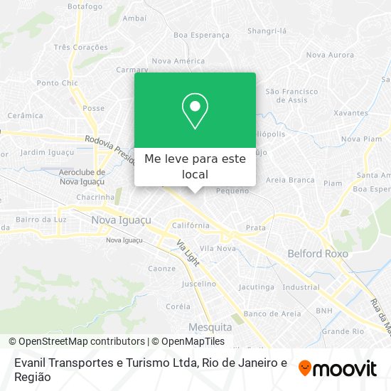 Evanil Transportes e Turismo Ltda mapa