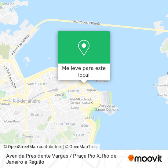 Avenida Presidente Vargas / Praça Pio X mapa
