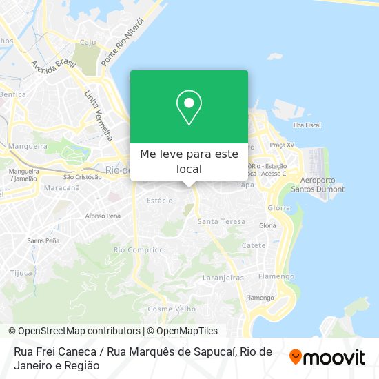 Rua Frei Caneca / Rua Marquês de Sapucaí mapa