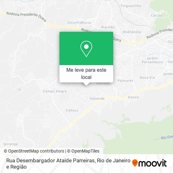 Rua Desembargador Ataíde Parreiras mapa