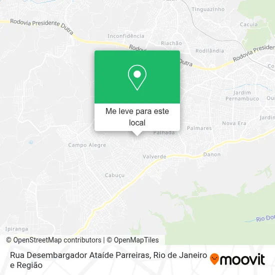Rua Desembargador Ataíde Parreiras mapa