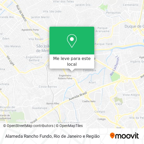 Alameda Rancho Fundo mapa