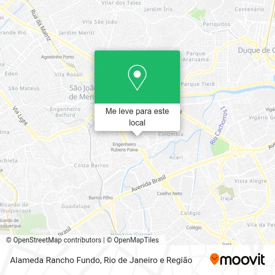 Alameda Rancho Fundo mapa