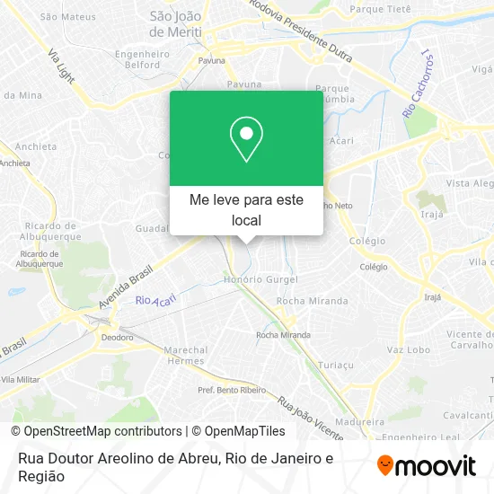 Rua Doutor Areolino de Abreu mapa