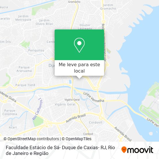 Faculdade Estácio de Sá- Duque de Caxias- RJ mapa