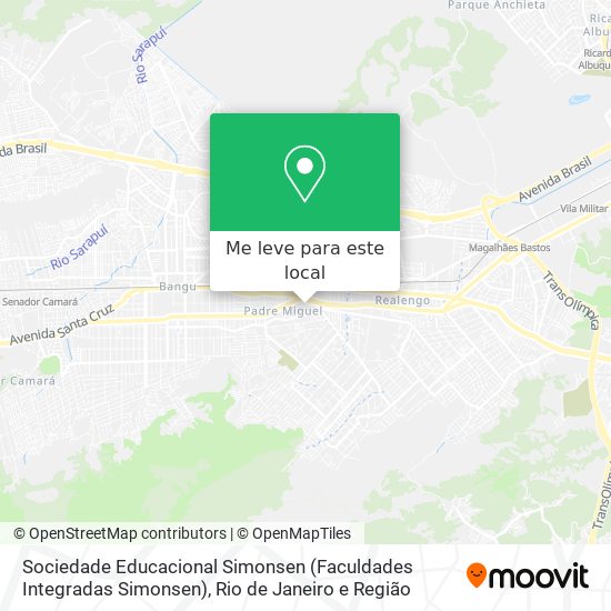 Sociedade Educacional Simonsen (Faculdades Integradas Simonsen) mapa