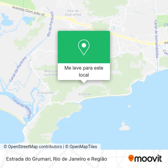 Estrada do Grumari mapa