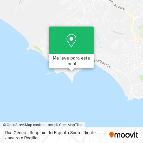 Rua General Respício do Espírito Santo mapa
