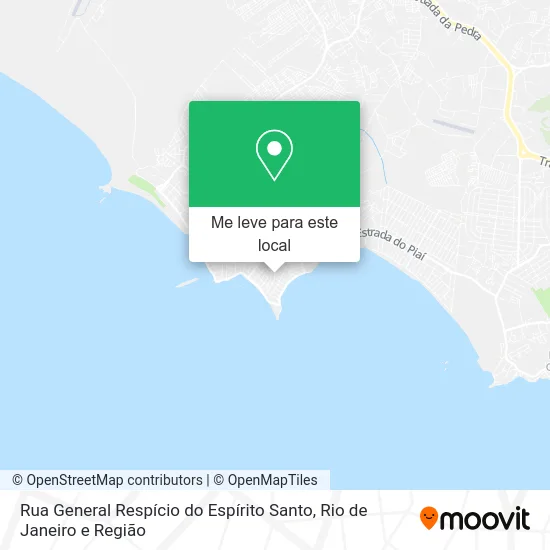 Rua General Respício do Espírito Santo mapa