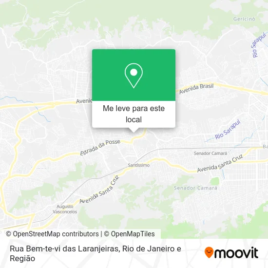 Rua Bem-te-vi das Laranjeiras mapa