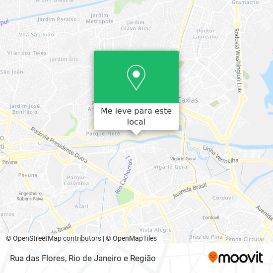 Rua das Flores mapa