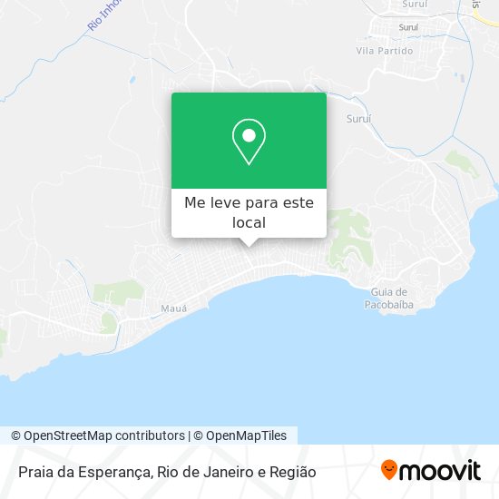 Praia da Esperança mapa