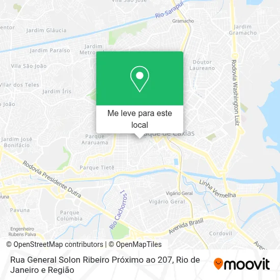 Rua General Solon Ribeiro Próximo ao 207 mapa