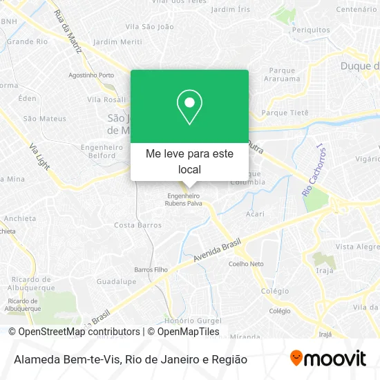 Alameda Bem-te-Vis mapa