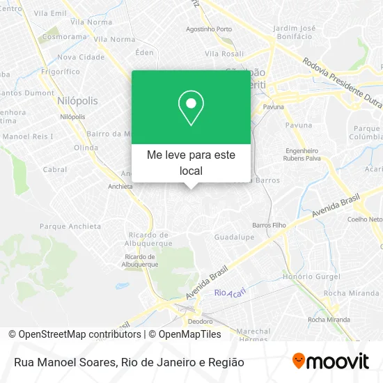 Rua Manoel Soares mapa