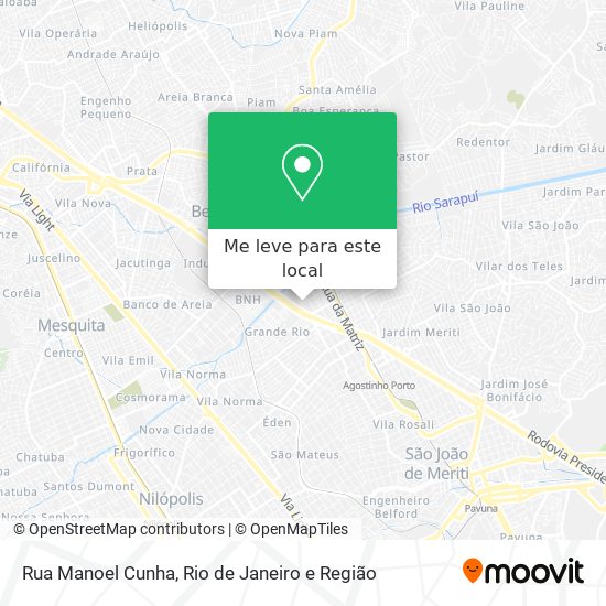 Rua Manoel Cunha mapa