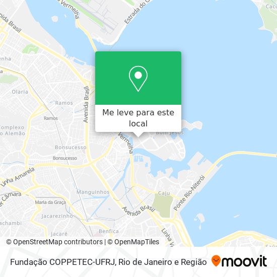 Fundação COPPETEC-UFRJ mapa