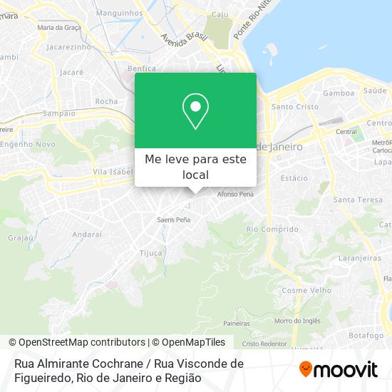 Rua Almirante Cochrane / Rua Visconde de Figueiredo mapa