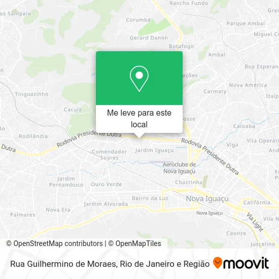 Rua Guilhermino de Moraes mapa