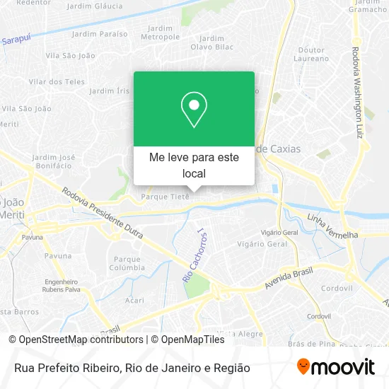 Rua Prefeito Ribeiro mapa