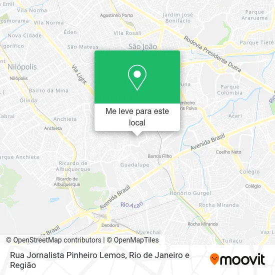 Rua Jornalista Pinheiro Lemos mapa