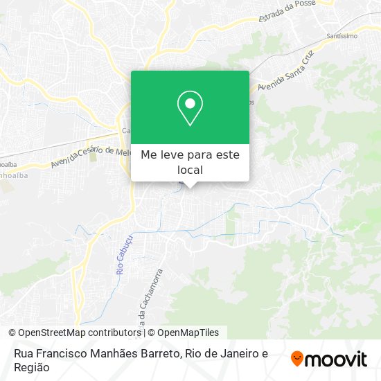Rua Francisco Manhães Barreto mapa