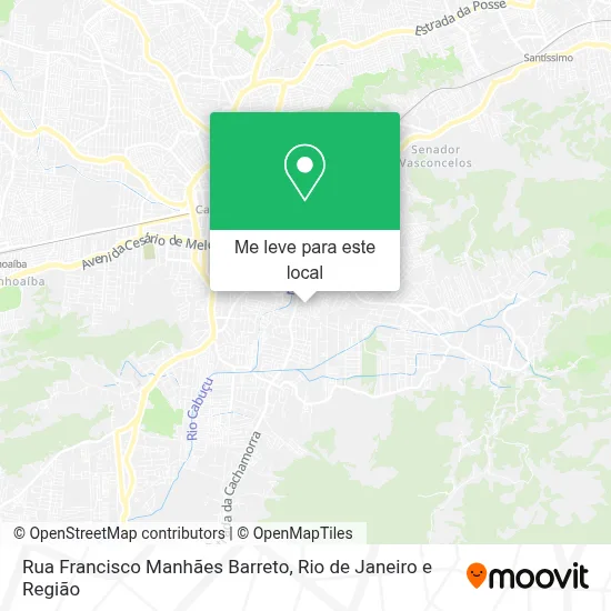 Rua Francisco Manhães Barreto mapa