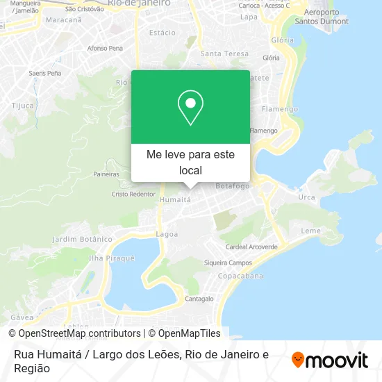 Rua Humaitá / Largo dos Leões mapa