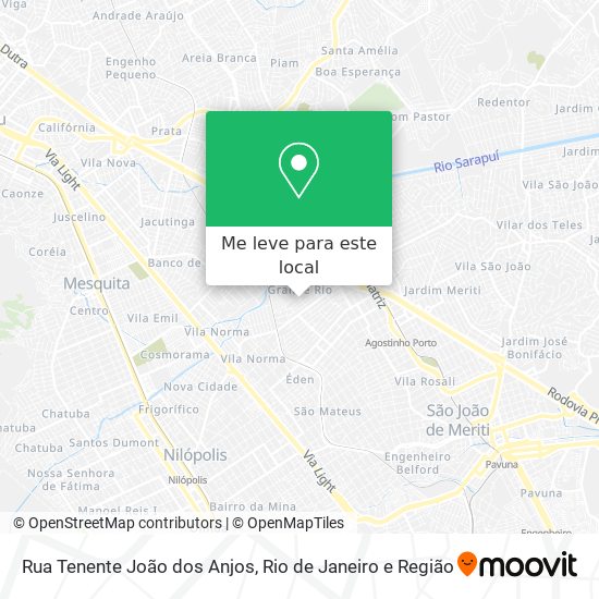 Rua Tenente João dos Anjos mapa