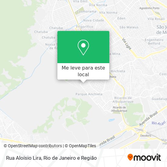 Rua Aloísio Lira mapa