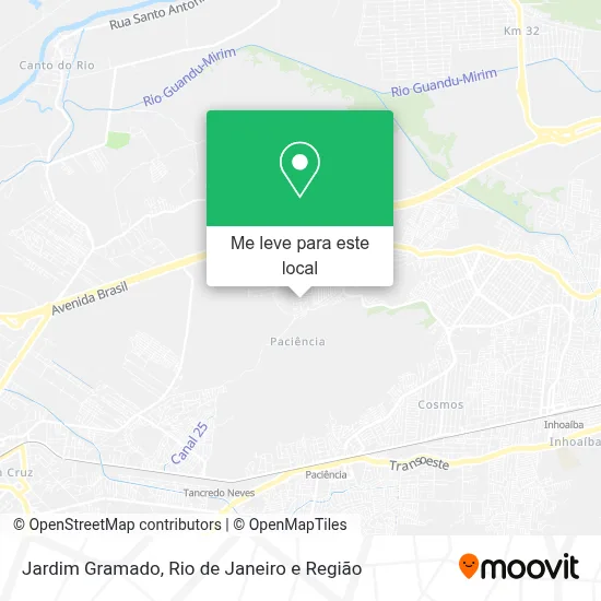 Jardim Gramado mapa