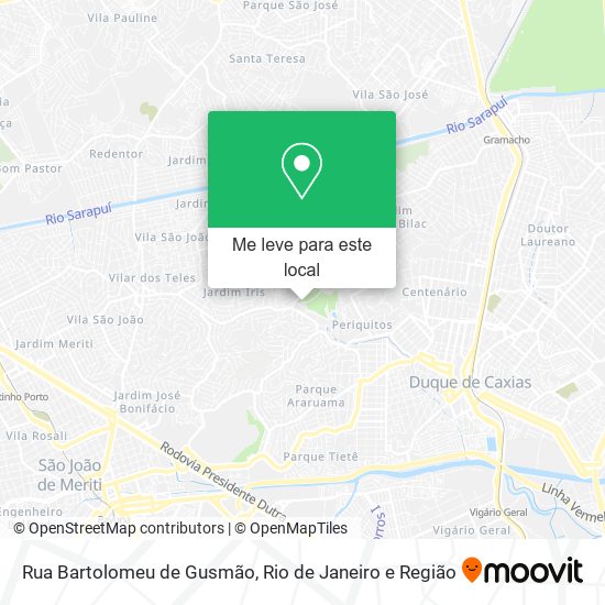 Rua Bartolomeu de Gusmão mapa