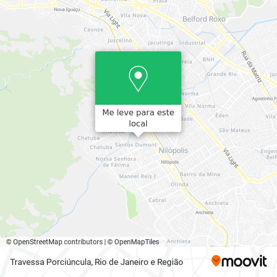 Travessa Porciúncula mapa