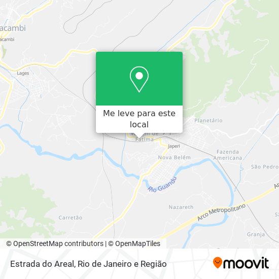 Estrada do Areal mapa