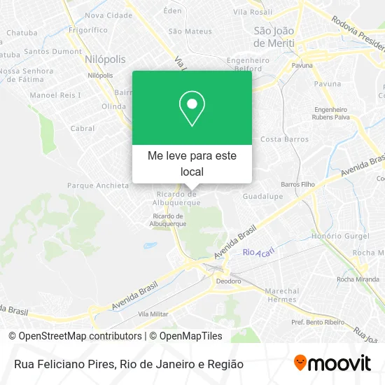 Rua Feliciano Pires mapa