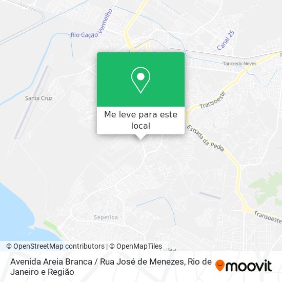 Avenida Areia Branca / Rua José de Menezes mapa