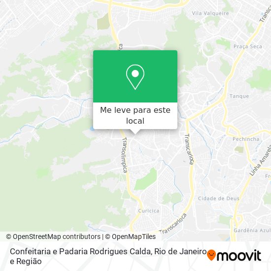 Confeitaria e Padaria Rodrigues Calda mapa
