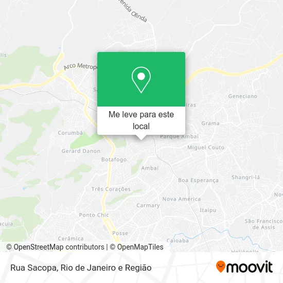 Rua Sacopa mapa