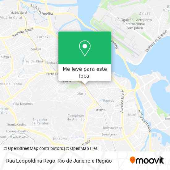 Rua Leopoldina Rego mapa