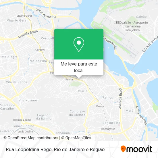 Rua Leopoldina Rêgo mapa