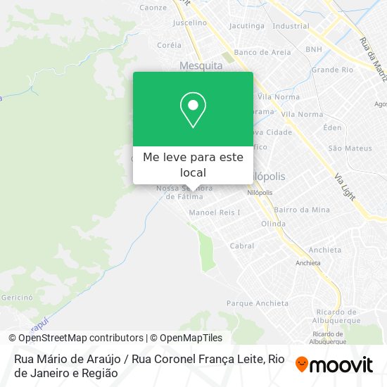 Rua Mário de Araújo / Rua Coronel França Leite mapa