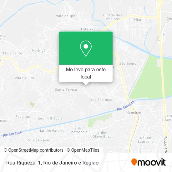 Rua Riqueza, 1 mapa