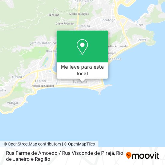 Rua Farme de Amoedo / Rua Visconde de Pirajá mapa