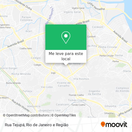 Rua Tejupá mapa