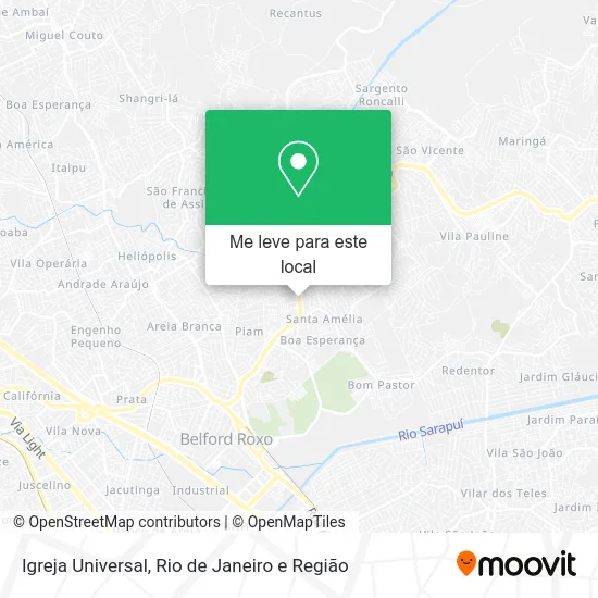 Igreja Universal mapa